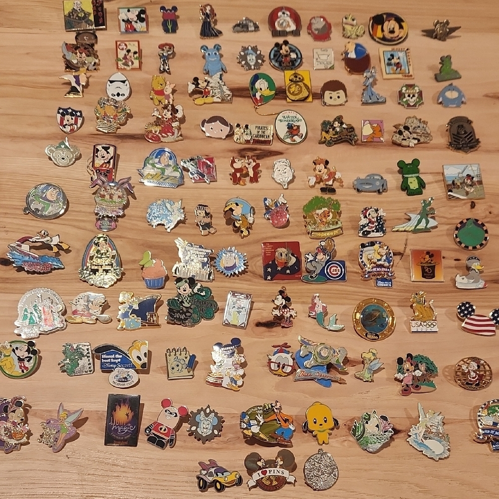 Colorful Disney Pin Collection